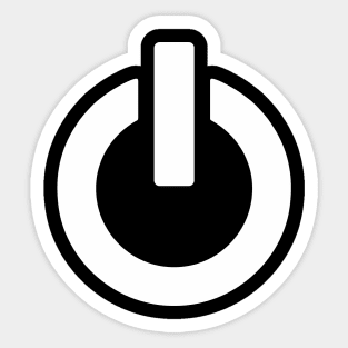 Power Button (white) Sticker